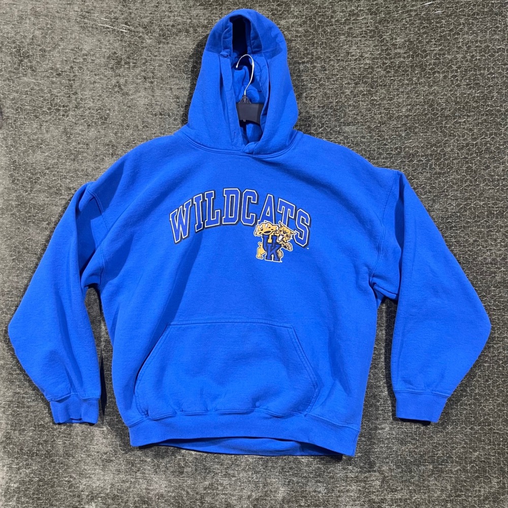 Gildan Hoodie Mens XL Blue Kentucky Wildcats Heavy Blend Graphic Pullover